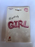 Pink ‘GIRL’ Foil Balloon 42cm x 107cm