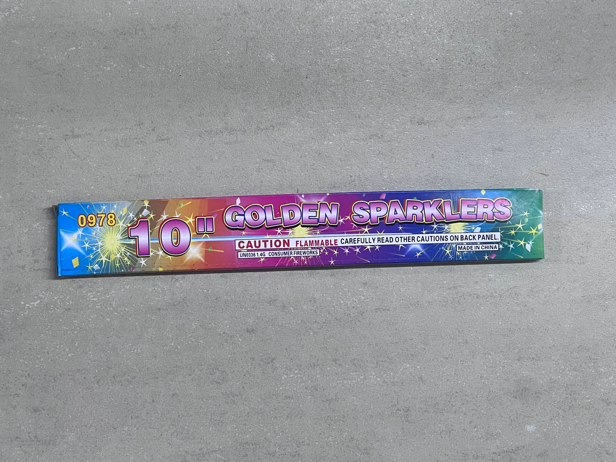 10 Inch Golden Sparklers 6pcs